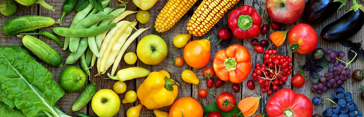 Viele verschiedene Obst- und Gemüsesorten: Bei Diabetes sind Vitamin D, C und B-Vitamine essentiell.